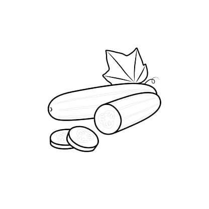 dibujo pepino perfecto para colorear
