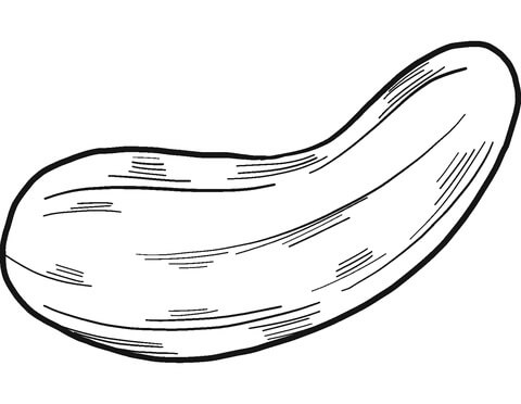 dibujo pepino simples para colorear
