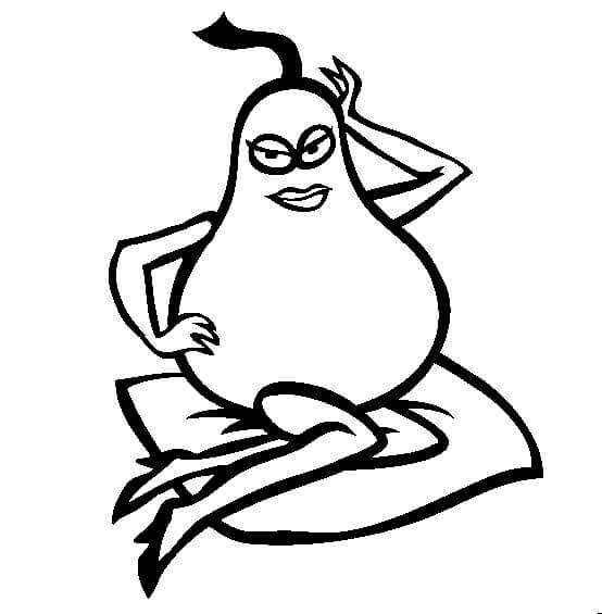 dibujo pera sexy para colorear