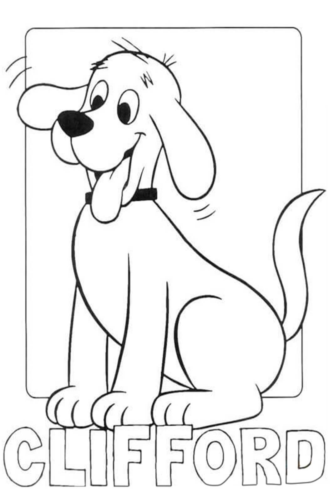 dibujo gran perro rojo clifford colorear