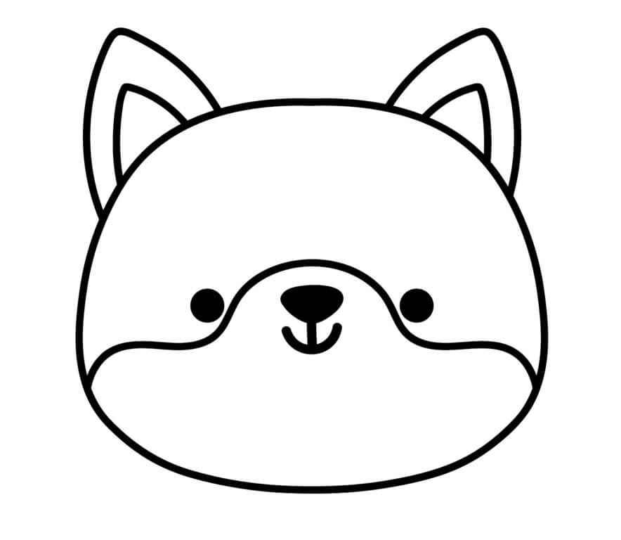 dibujo linda cabeza de perro colorear