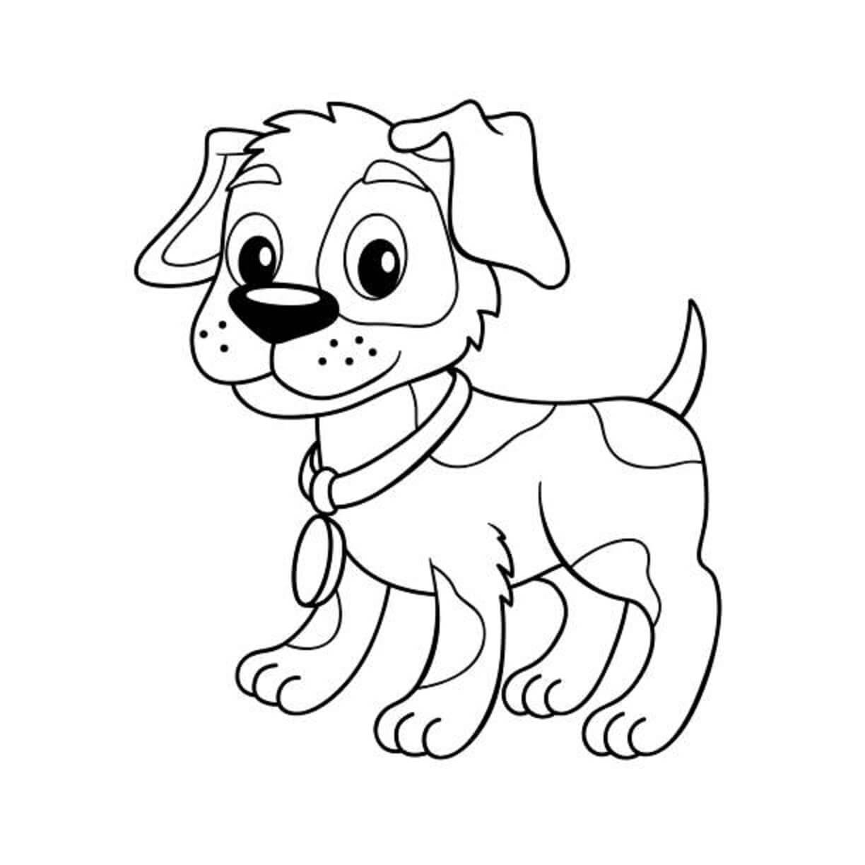 dibujo perro normal colorear