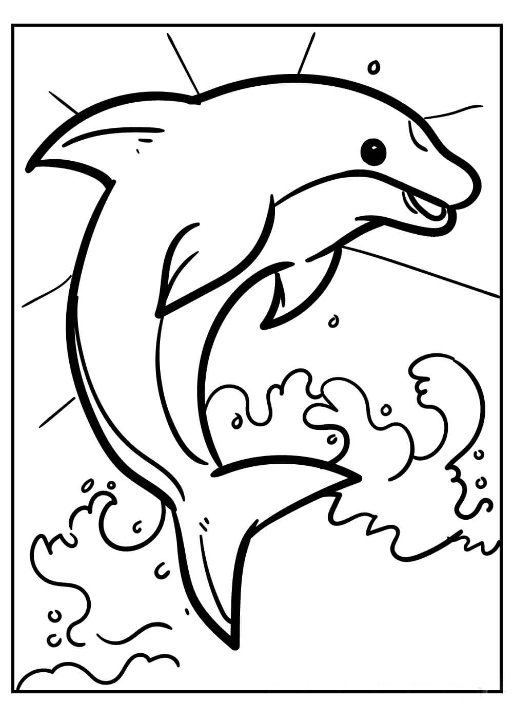 dibujo delfin colorear