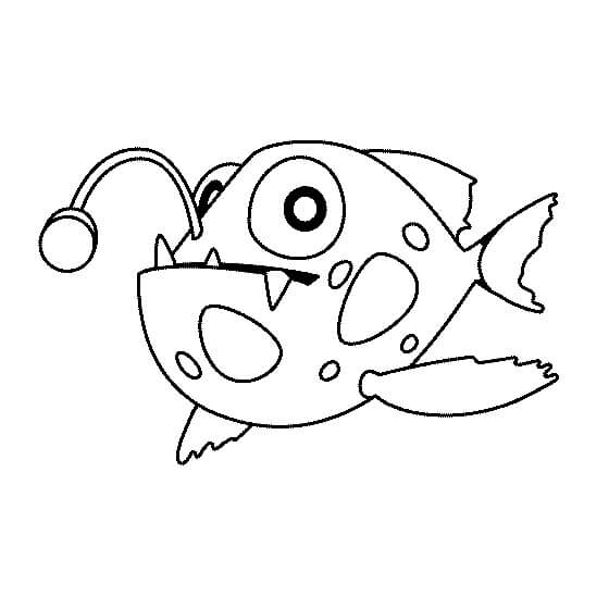 dibujo peces linterna colorear