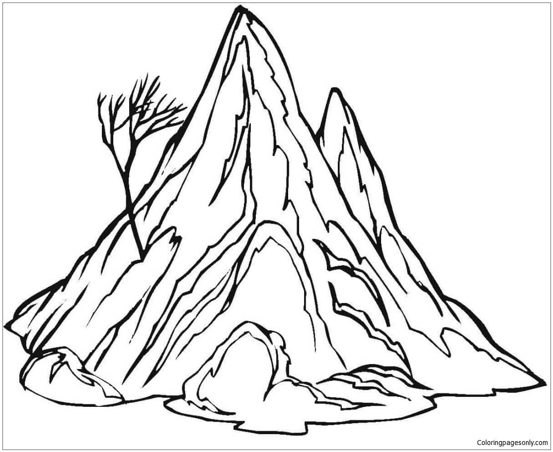 dibujo piedra de montana pdf para colorear