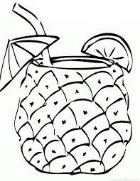 dibujo bebida de pina para colorear