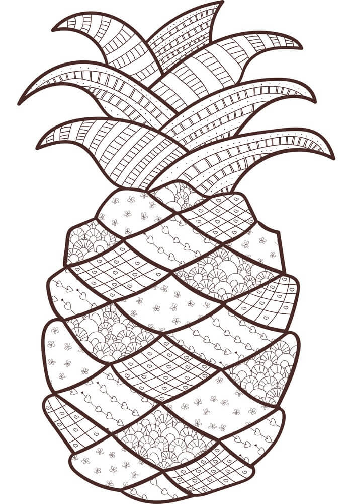 dibujo pina adulto para colorear