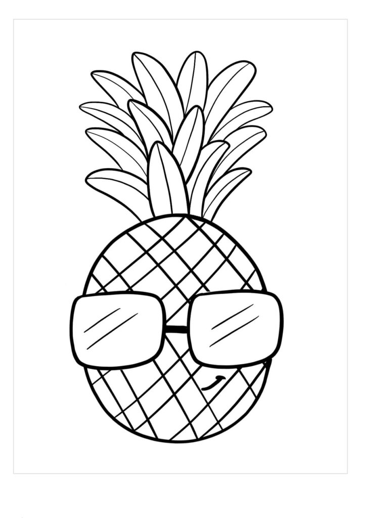 Dibujo Pina Fresca Para Colorear