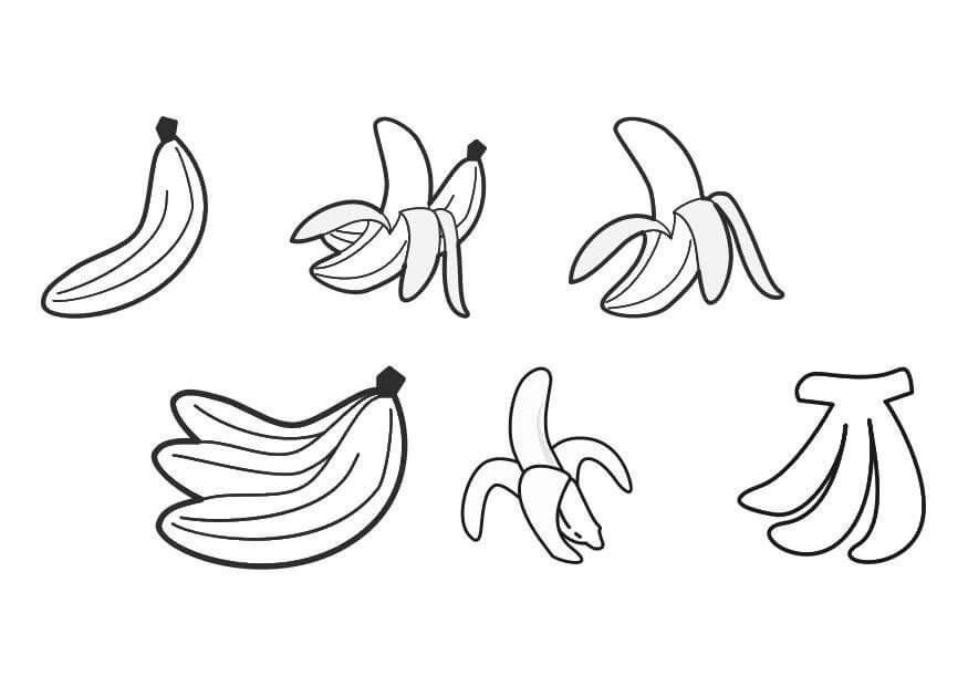 dibujo buen platano para colorear