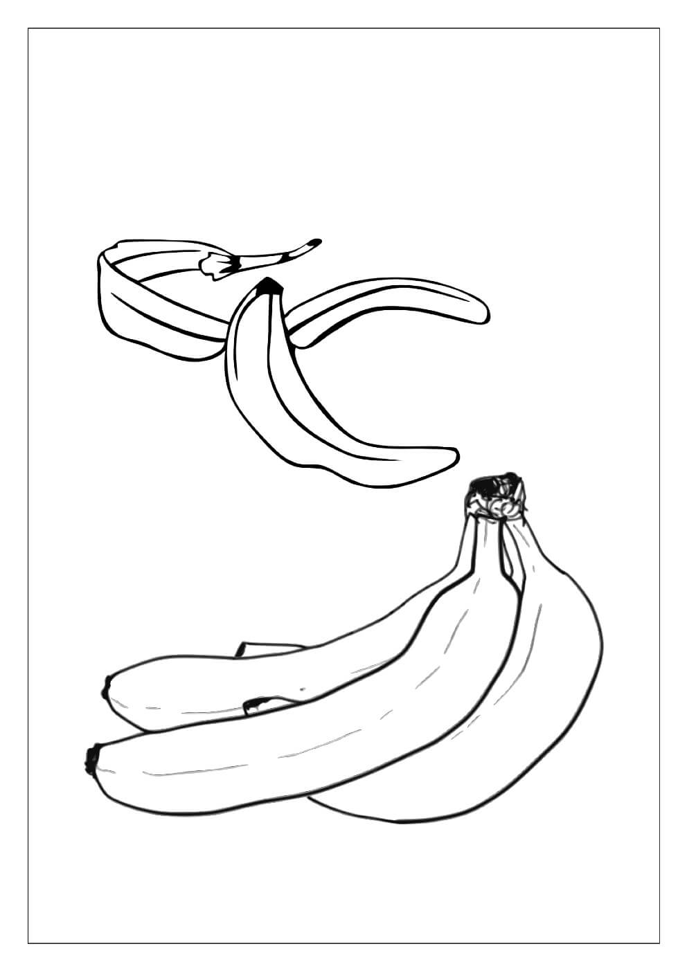 dibujo platano gratis para colorear