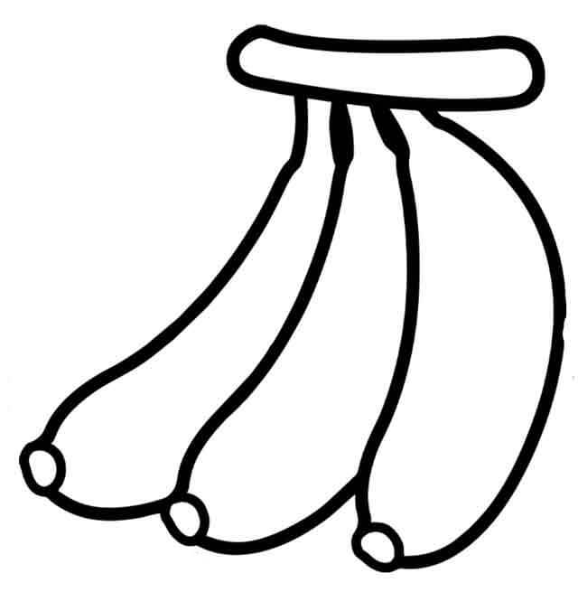 dibujo platano increible para colorear