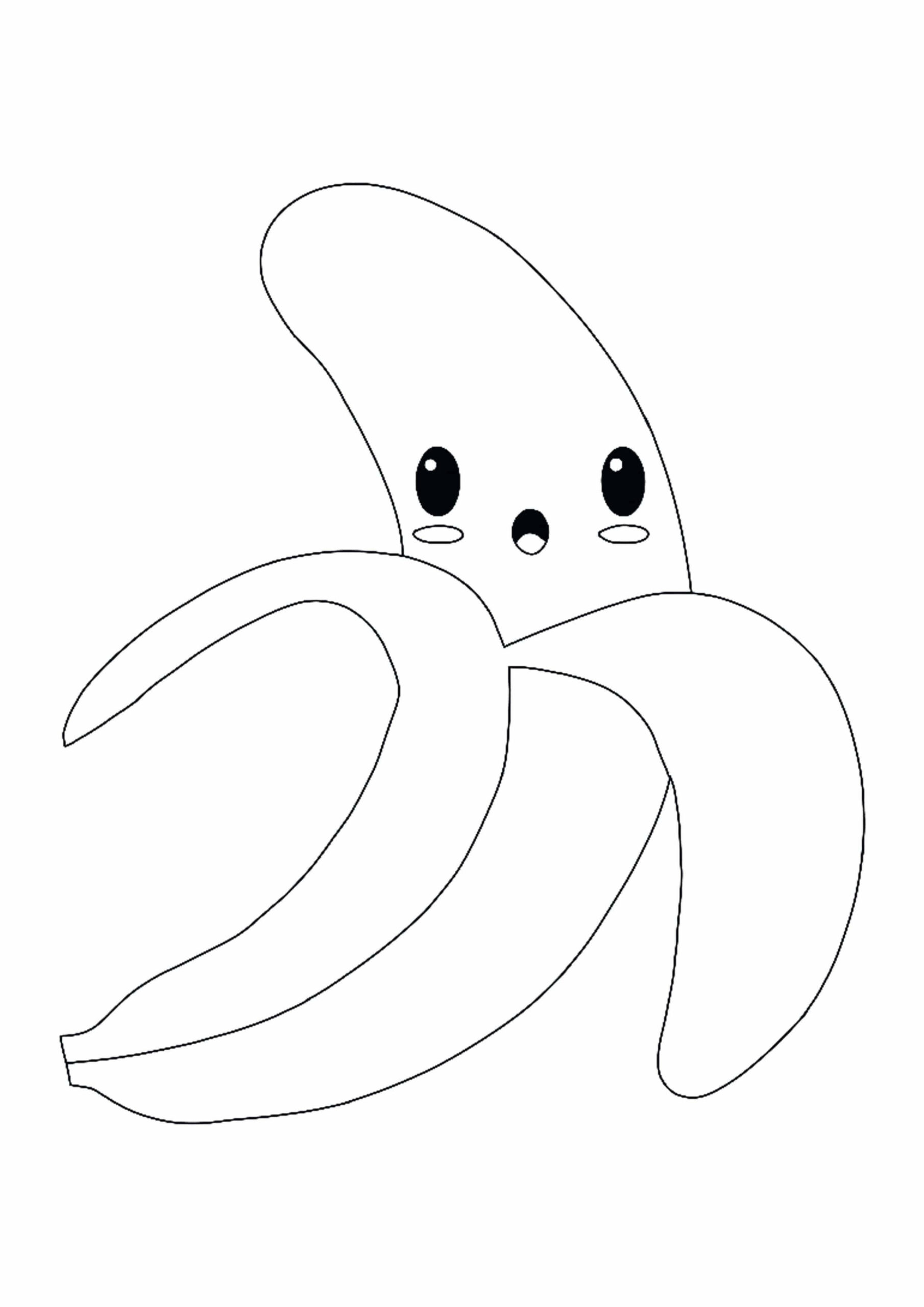 dibujo platano lindo para colorear