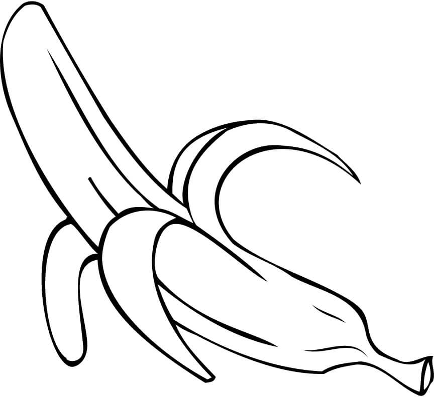 dibujo una banana para colorear