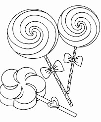 dibujo dulces postre de caramelo para colorear