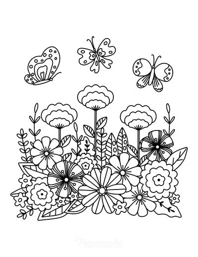 dibujos bonita primavera para colorear