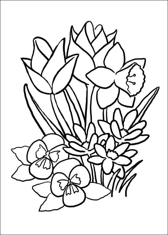 dibujos dibujo flor en primavera para colorear