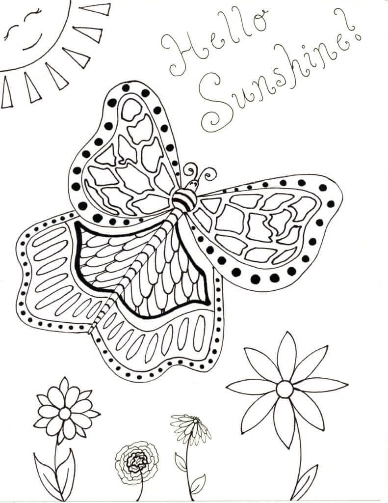 dibujos hola luz de sol para colorear