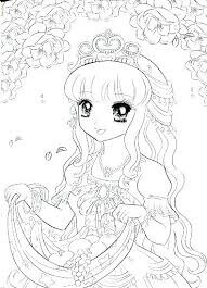 Princesa de Anime para Colorear