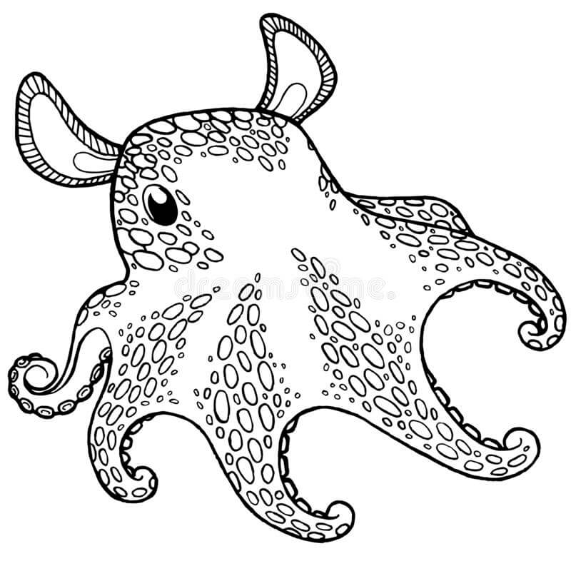 dibujo buen pulpo colorear