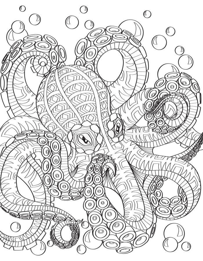 dibujo el pulpo es para adultos colorear