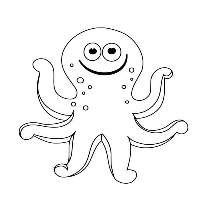 dibujo pulpo dulce colorear