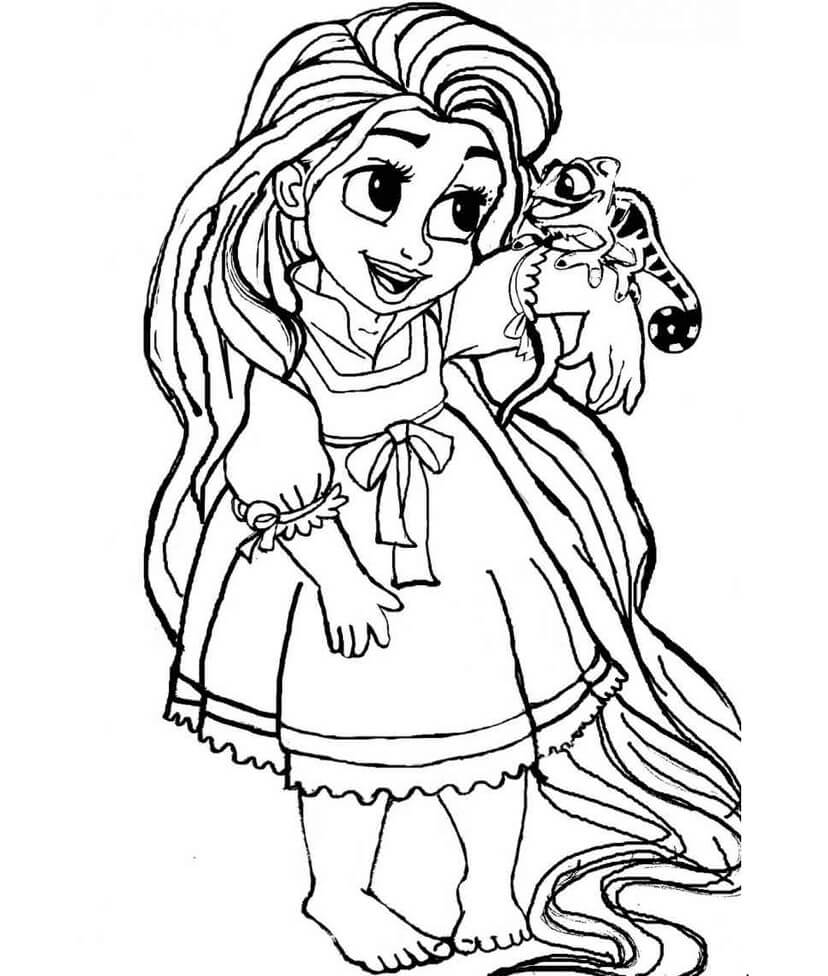 Rapunzel para Colorear