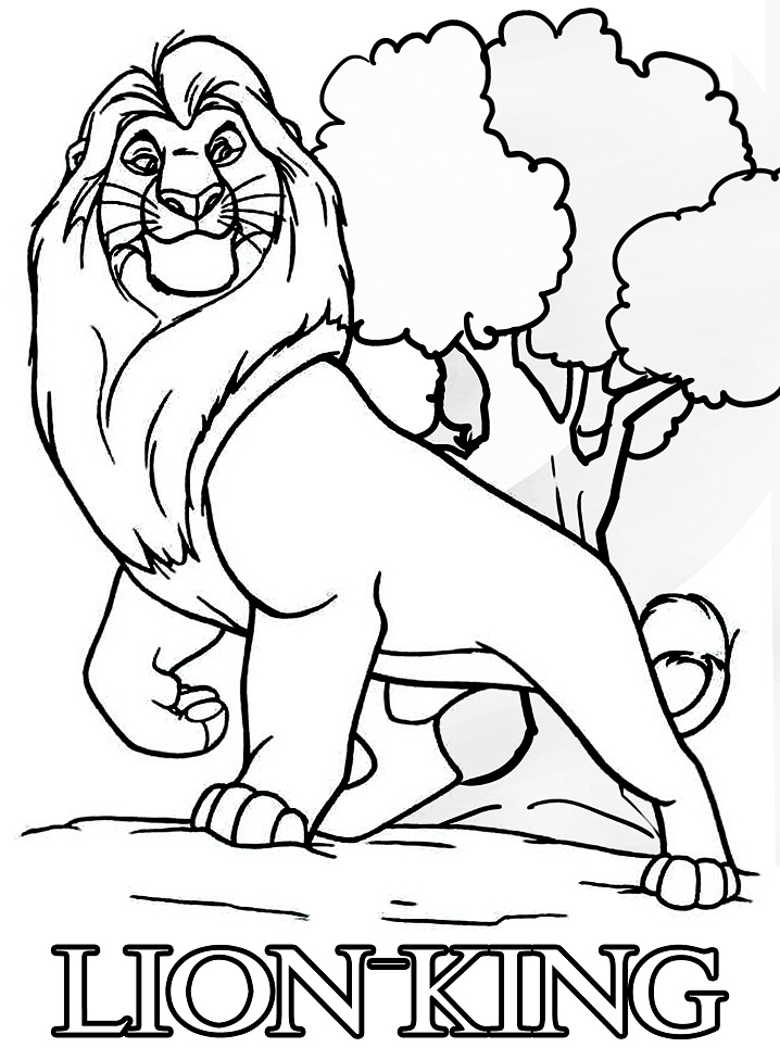 Rey León para Colorear