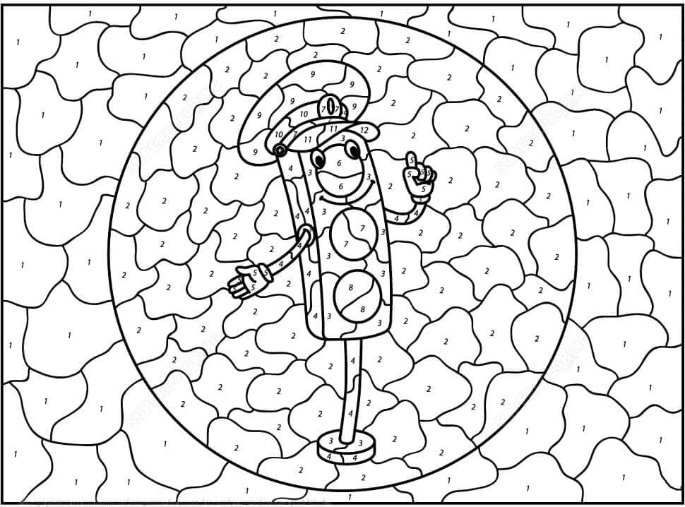 dibujo semaforo divertido y dos pueblos para imprimir y colorear
