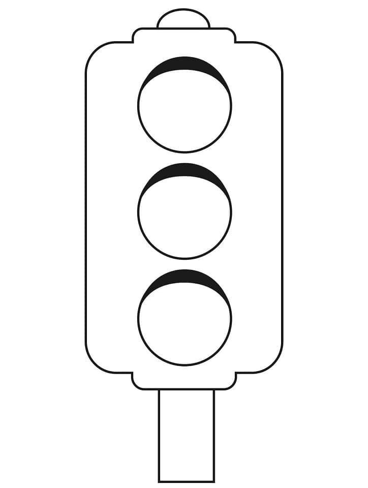 dibujo semaforo muy facil para imprimir y colorear