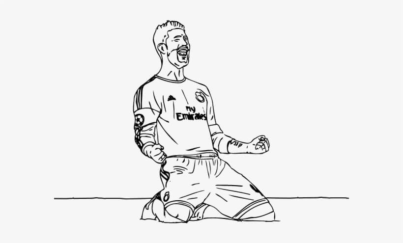Sergio Ramos para Colorear