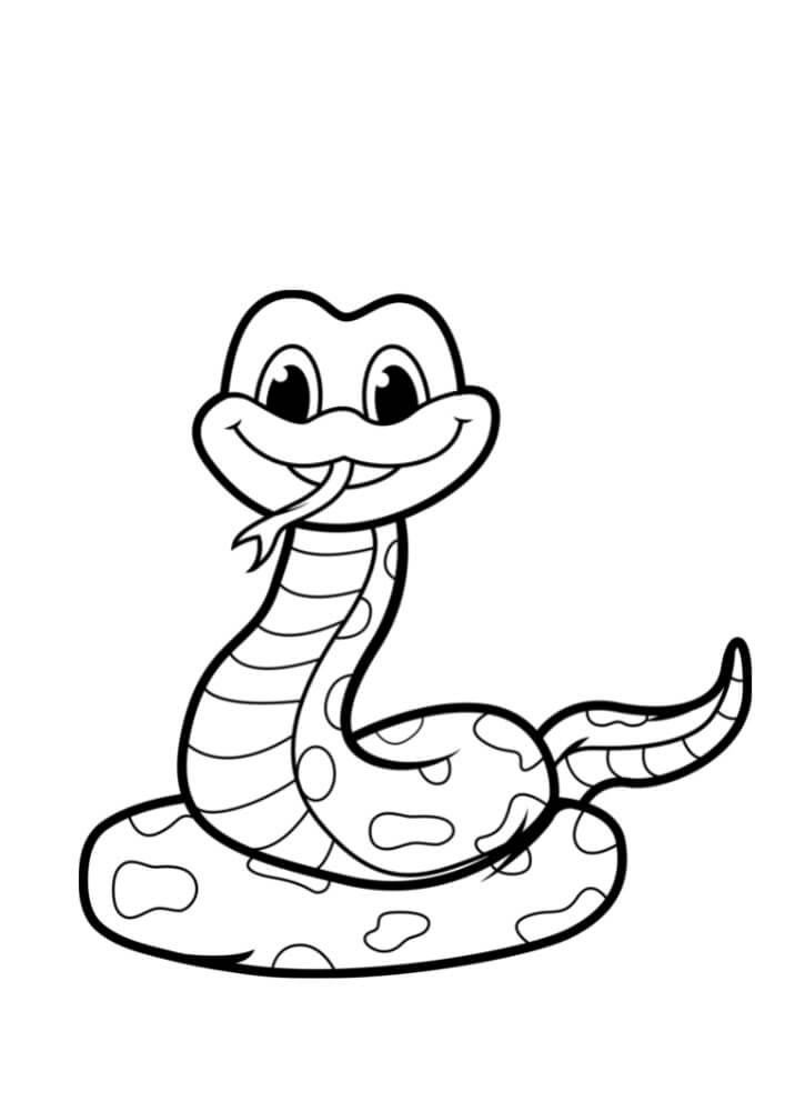 dibujo buena serpiente para colorear