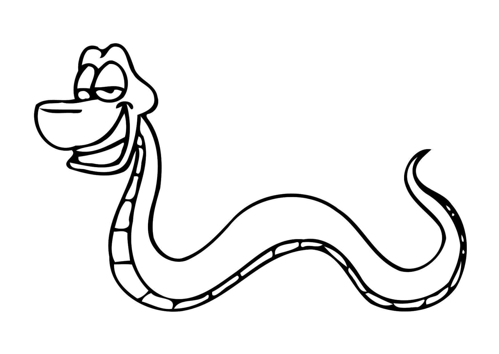 dibujo serpiente de la diversion para colorear