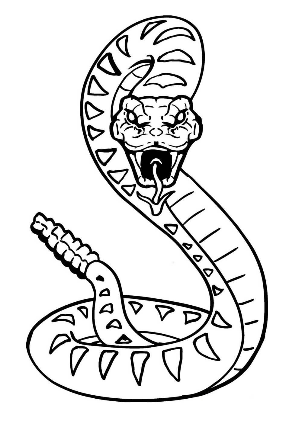 dibujo serpiente impresionante para colorear
