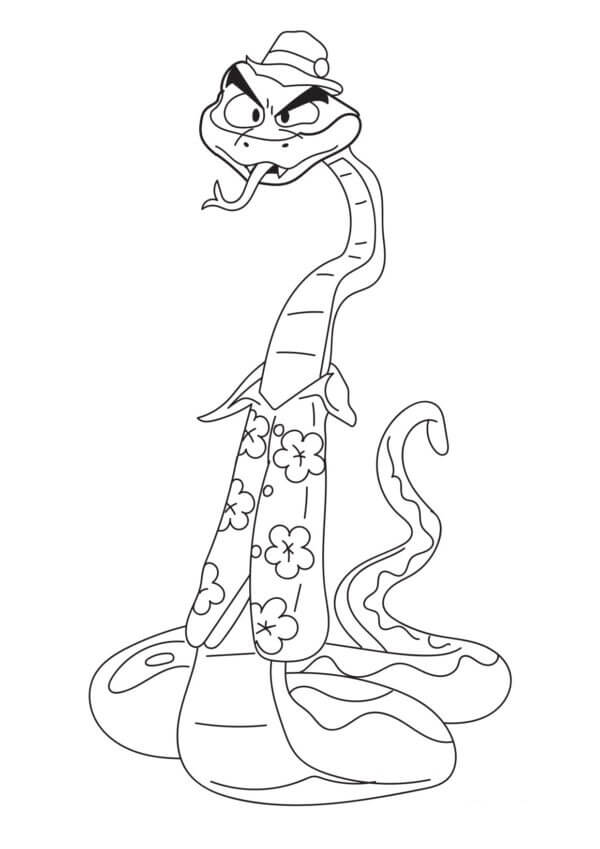 dibujo sr serpiente de bad guys para colorear