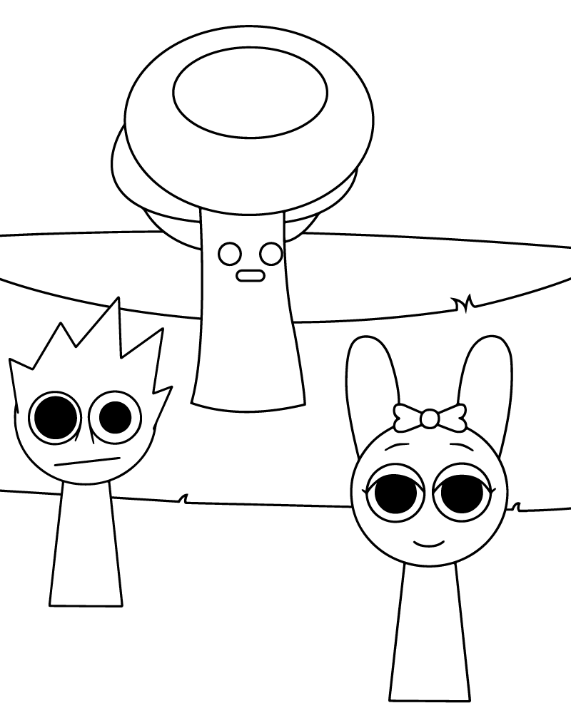 Sprunki para Colorear