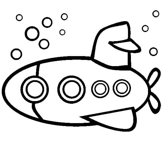 dibujo buen submarino para imprimir y colorear