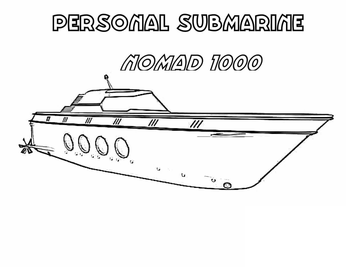dibujo submarino en el mar para imprimir y colorear