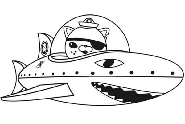dibujo submarino para ninos para imprimir y colorear