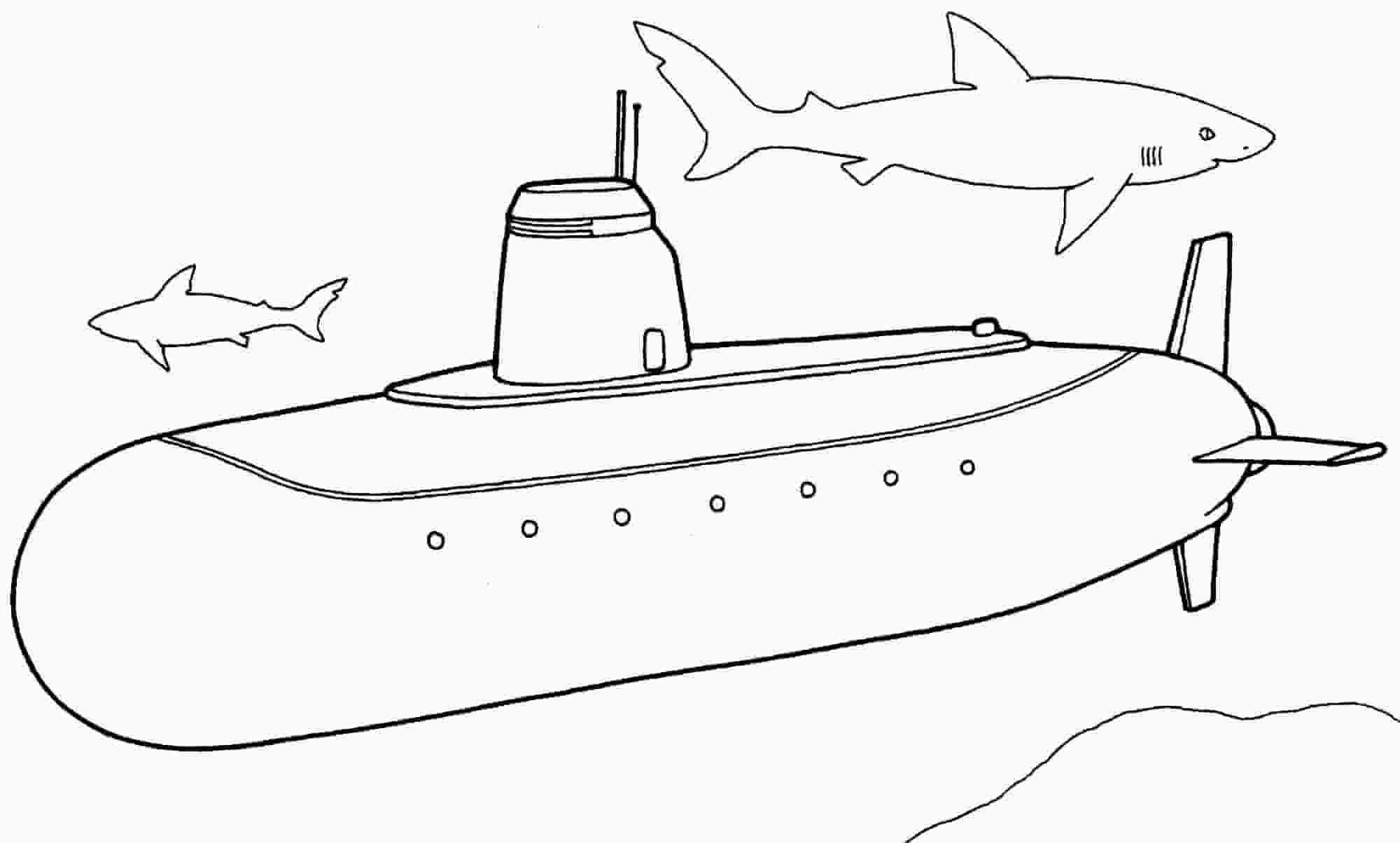 dibujo submarino perfecto para imprimir y colorear