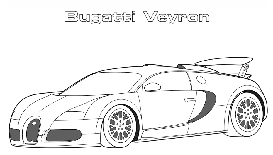 dibujo bugatti veyron imprimir y colorear