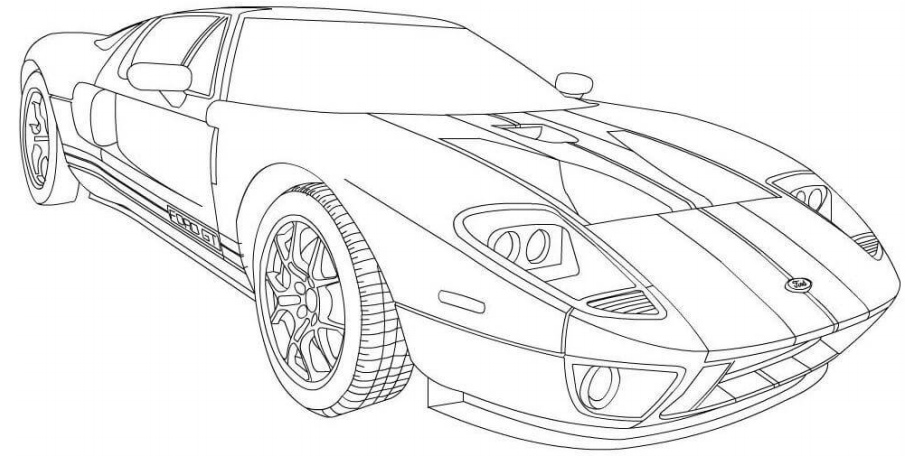 dibujo ford gt 2006 imprimir y colorear