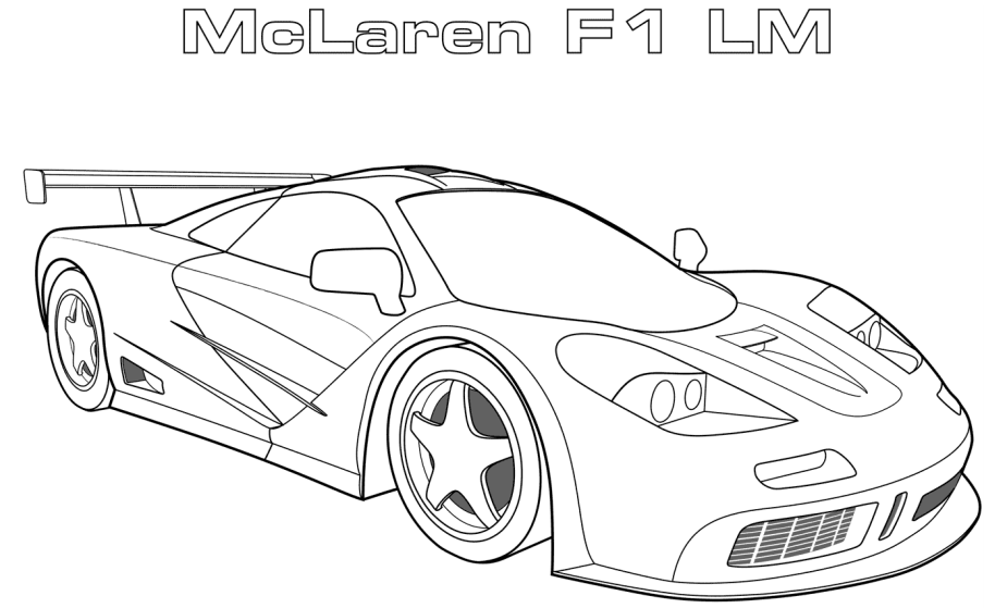 dibujo mclaren f1 lm 2 imprimir y colorear