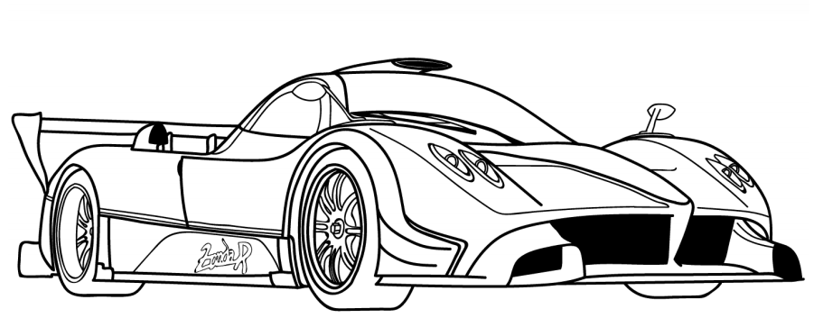 dibujo pagani zonda r imprimir y colorear