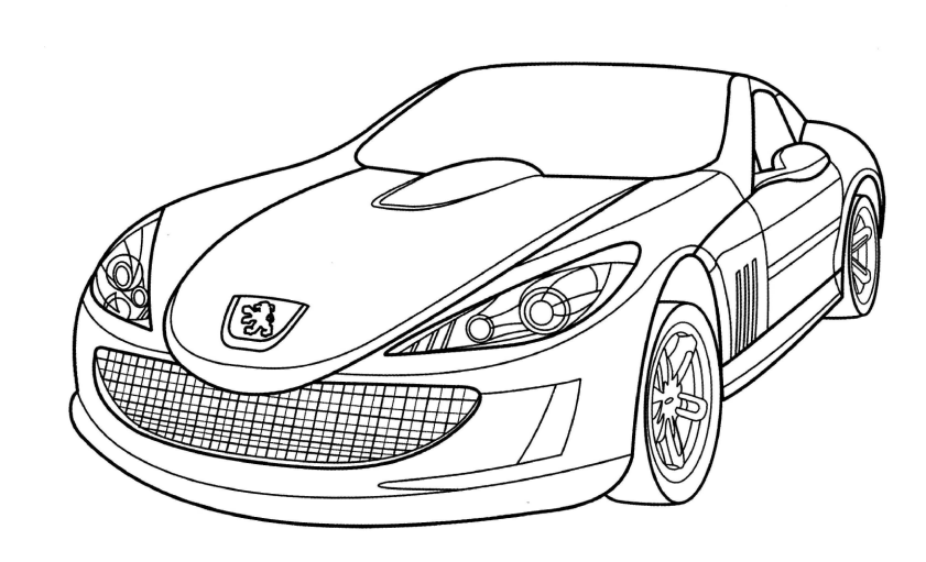 dibujo peugeot 907 imprimir y colorear