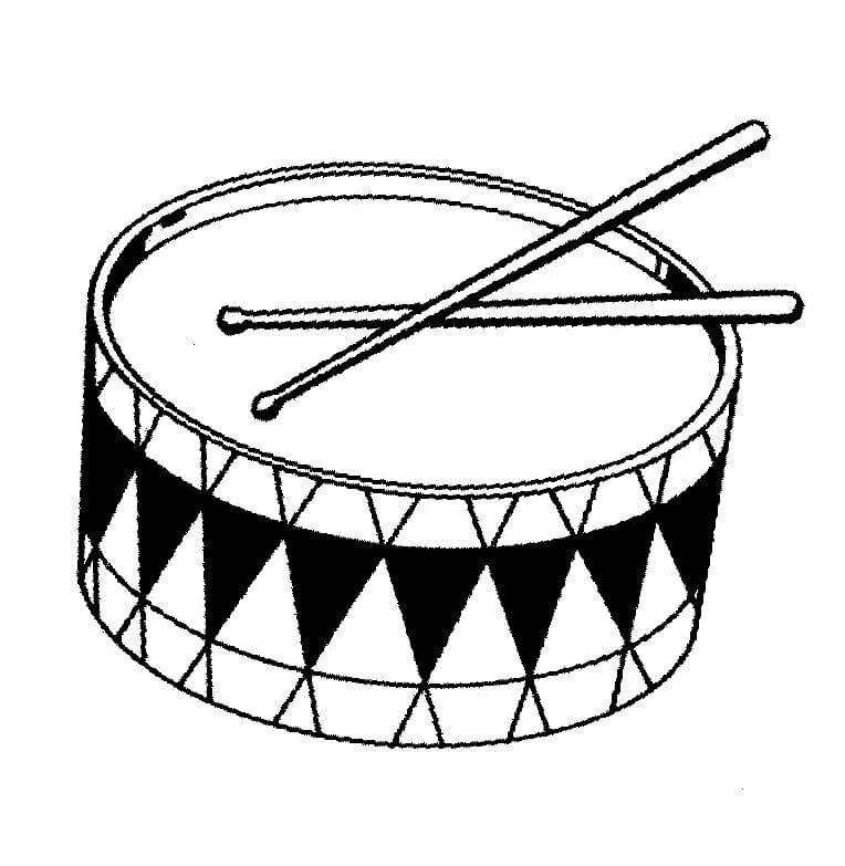 dibujo gran tambor para colorear