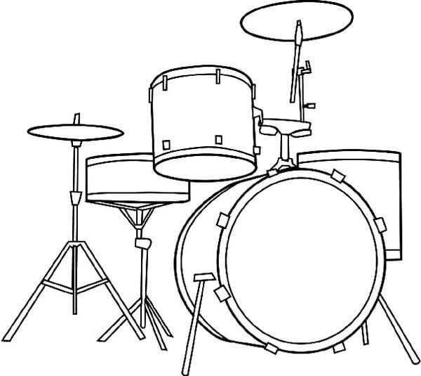 dibujo juego de baterias normales para colorear