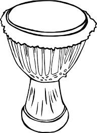 dibujo tambor basico para colorear