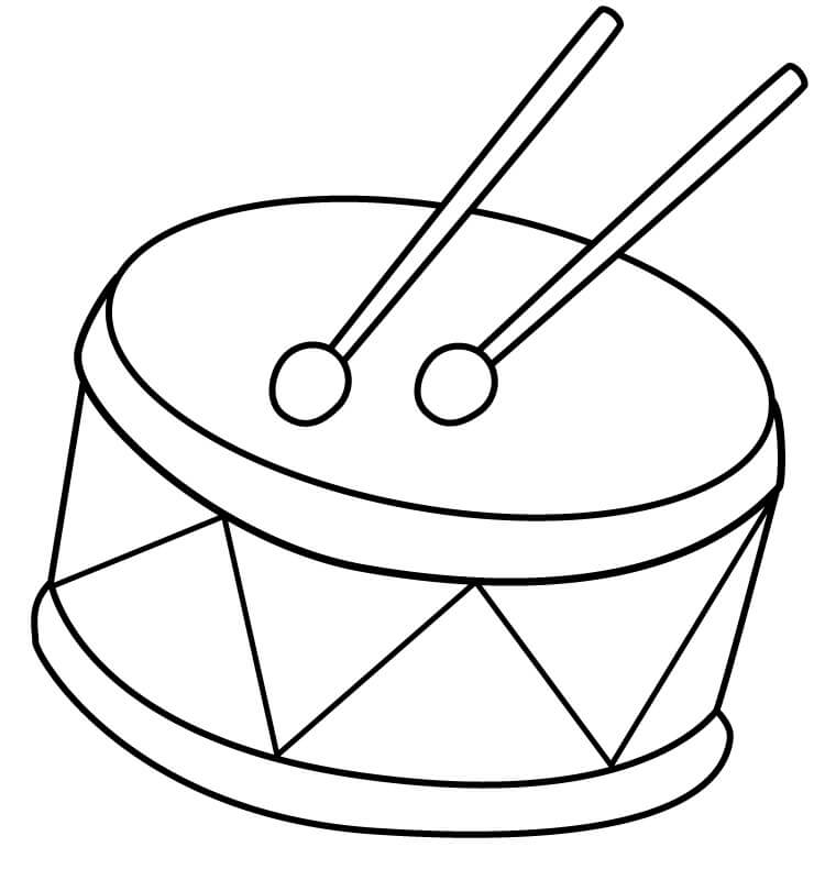 dibujo tambor bongo para colorear