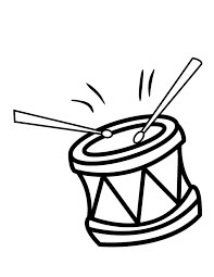 dibujo tambor de dibujo para colorear
