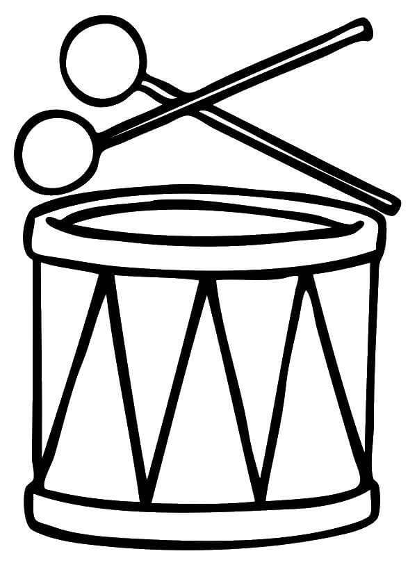 dibujo tambor para impresion para colorear